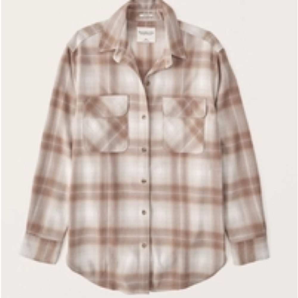 Abercrombie & Fitch Oversized Flannel Shirt Jacket